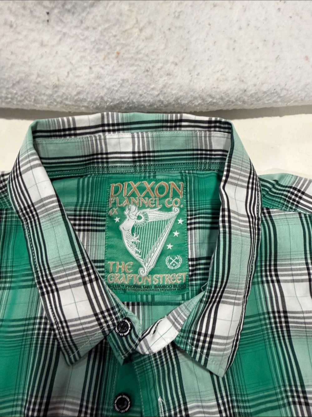 DIXXON Green and White Plaid Button-Down Shirt - Picture 3 of 7